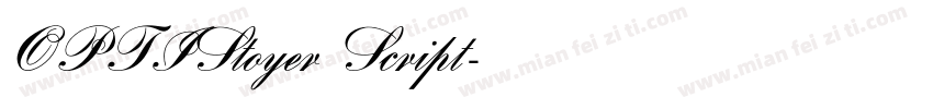 OPTIStoyer Script字体转换
